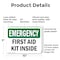 Signmission First Aid Kit Inside, 10 in W x Rectangle, Plastic OS-2PACK-EM-P-710-L-10371 - alternate 8
